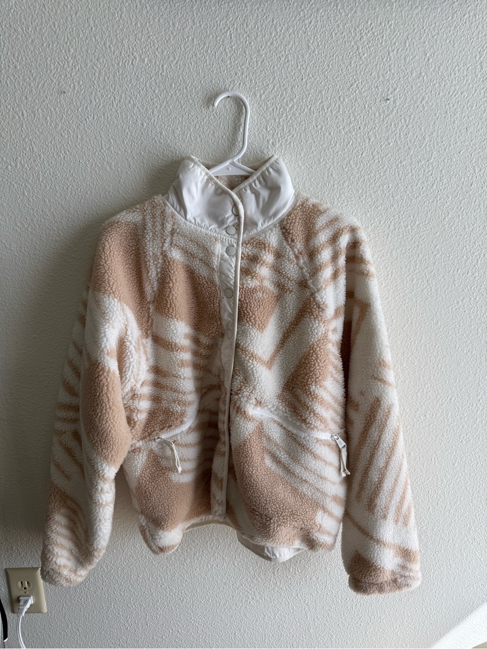 Free people beige and white jacket!